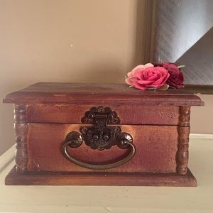 Wooden coffer, wooden box for special gift.